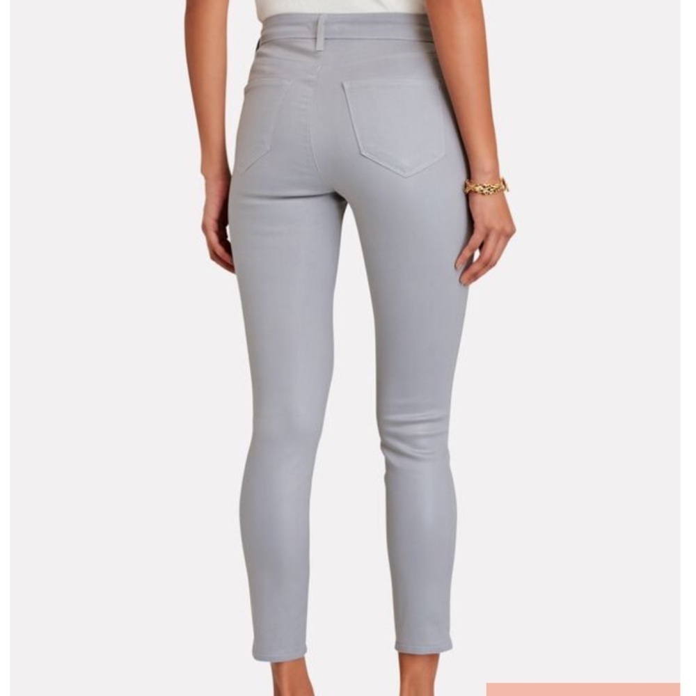 NWT L’Agence Paris Margot High Rise Skinny Coated Grey Denim SZ 25 - Picture 3 of 8